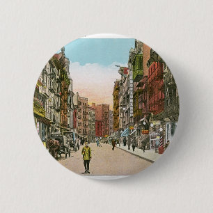 Mott Street, CHINATOWN, New York City (Vintage) Button