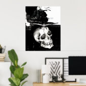 Motte auf dem Schädel Poster (Heimbüro)