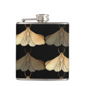 Motte aus Gold Flachmann (Vorderseite)