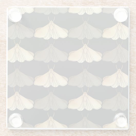 Motte aus Gold Glasuntersetzer (Rückseite)