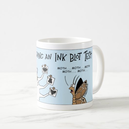 Motte nimmt einen Tintenflecktest Kaffeetasse (VorderseiteRechts)