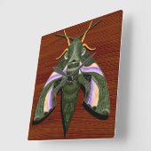 Motte prägen quadratische wanduhr (Winkel)