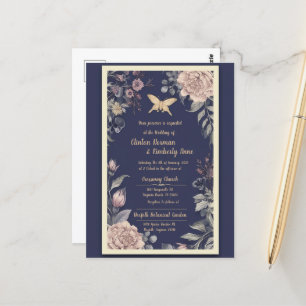 Motte, Rose & Distel Hochzeitspostkarte II Postkarte