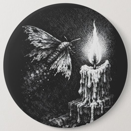 Motte zur Flamme — von BurnsInHell Button (Vorderseite)