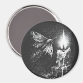 Motte zur Flamme — von BurnsInHell Magnet (Vorderseite/Rückseite)