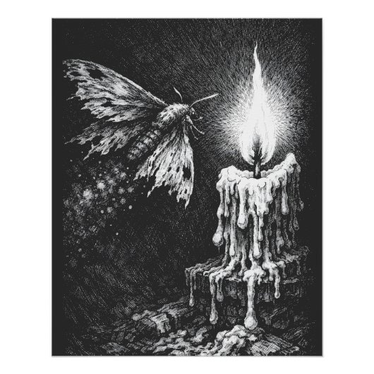 Motte zur Flamme — von BurnsInHell Poster (Vorderseite)