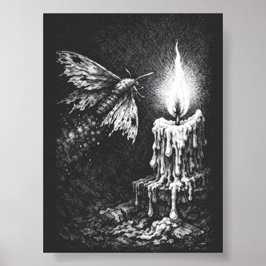 Motte zur Flamme — von BurnsInHell Poster (Vorne)