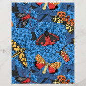 Motten auf blauem Hydrangea (Rückseite)