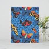 Motten auf blauem Hydrangea (Stehend Vorderseite)