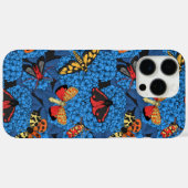 Motten auf blauem Hydrangea Case-Mate iPhone Hülle (Rückseite (Horizontal))