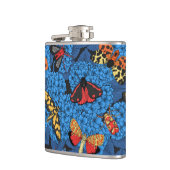 Motten auf blauem Hydrangea Flachmann (Links)