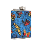 Motten auf blauem Hydrangea Flachmann (Rechts)