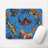 Motten auf blauem Hydrangea Mousepad (Mit Mouse)
