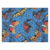 Motten auf blauem Hydrangea Tischdecke (Vorderseite (Horizontal))