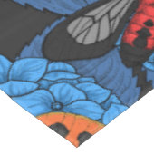 Motten auf blauem Hydrangea Tischdecke (Schrägansicht)