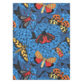 Motten auf blauem Hydrangea Tischdecke (Vorderseite)