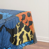 Motten auf blauem Hydrangea Tischdecke (Beispiel)