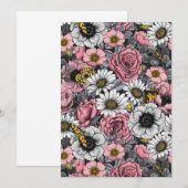 Motten auf der Blume mischen in Rosa und Grau (Vorne/Hinten)