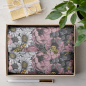 Motten auf der Blume mischen in Rosa und Grau Seidenpapier (Geschenk)