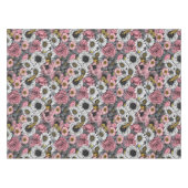 Motten auf der Blume mischen in Rosa und Grau Tischdecke (Vorderseite (Horizontal))