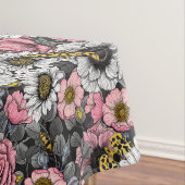 Motten auf der Blume mischen in Rosa und Grau Tischdecke (Beispiel)