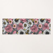Motten auf der Blume mischen in Rosa und Grau Yogamatte (Vorderseite (Horizontal))