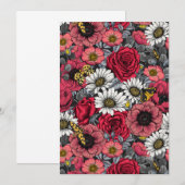 Motten auf der Blume mischen in Rot und Grau (Vorne/Hinten)