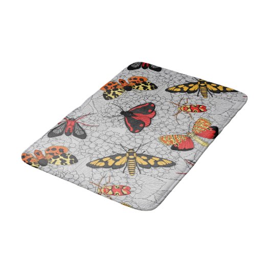 Motten auf Hydrangea Badematte (Schrägansicht)