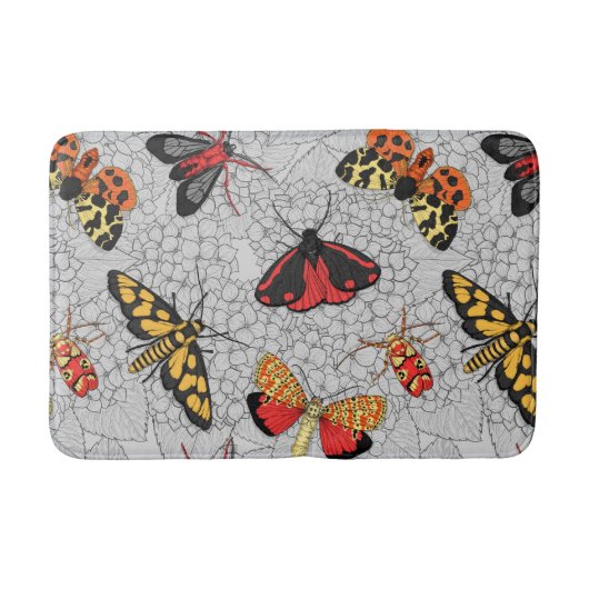 Motten auf Hydrangea Badematte (Vorderseite)