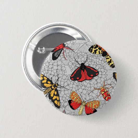 Motten auf Hydrangea Button (Vorne & Hinten)