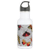 Motten auf Hydrangea Edelstahlflasche (Vorderseite)