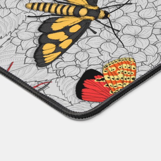 Motten auf Hydrangea Schreibtischunterlage (Ecke)