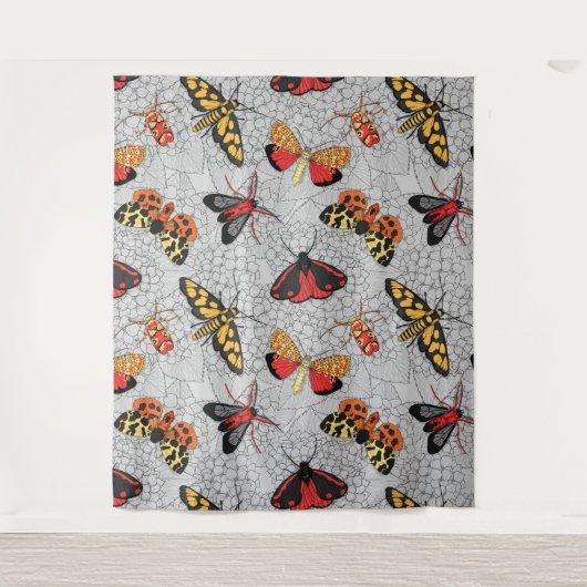 Motten auf Hydrangea Wandteppich (Vorderseite)