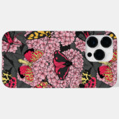 Motten auf rosa Hydrangea Case-Mate iPhone Hülle (Rückseite (Horizontal))