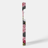 Motten auf rosa Hydrangea iPhone Hülle (Linke Seite)