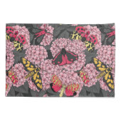 Motten auf rosa Hydrangea Kissenbezug (Rückseite-Links)