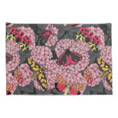 Motten auf rosa Hydrangea Kissenbezug (Rückseite-Rechts)