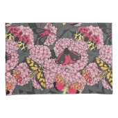 Motten auf rosa Hydrangea Kissenbezug (Vorderseite-Rechts)