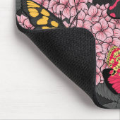 Motten auf rosa Hydrangea Mousepad (Ecke)