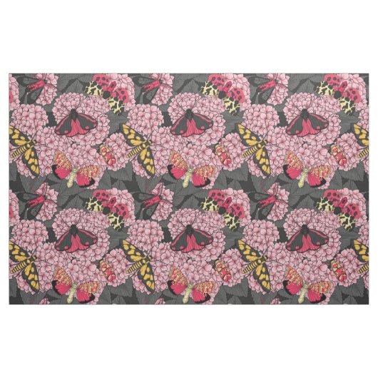 Motten auf rosa Hydrangea Stoff (Fat Quarter (45,7 x 55,9 cm))