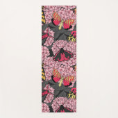 Motten auf rosa Hydrangea Yogamatte (Vorderseite)