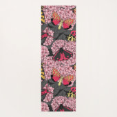 Motten auf rosa Hydrangea Yogamatte (Rückseite)