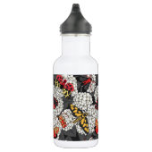 Motten auf weißem Hydrangea Edelstahlflasche (Rechts)