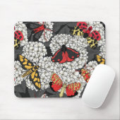 Motten auf weißem Hydrangea Mousepad (Mit Mouse)