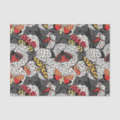 Motten auf weißem Hydrangea Seidenpapier (Vorderseite)