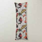 Motten auf weißem Hydrangea Seitenschläferkissen (Rückseite (Vertikal))