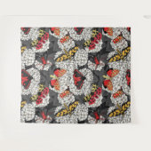 Motten auf weißem Hydrangea Wandteppich (Vorderseite (Horizontal))