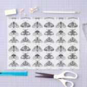 Motten in Grau, Schwarz und Weiß Seidenpapier (Handwerk)