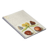 Motten, Jerusalem-Weide und Bohnenkalligraphie Notizblock (Rechte Seite)