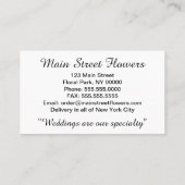 Motten-Orchideen-Weiß-Blumen Visitenkarte (Rückseite)